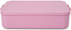 Brabantia Make & Take Lunch Box Bento nagy ebéddoboz rekeszekkel, fix elválaszóval, clip-on fedővel 2L, mikrózható, műanyag, rózsaszín-lila