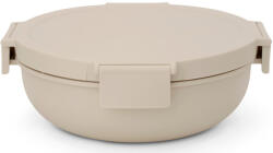 Brabantia Make & Take Salad Bowl salátástál feltét és öntet tartóval, szivárgásmentes clip-on fedővel 1, 3L, műanyag, világos bézs