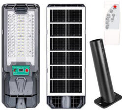 Masterled Napelemes LED utcai lámpa 50W 800lm 6000K Hideg 140° Mozgásérzékelővel Távirányítóval Szabályozható Fényerő Szürke IP65 Lix Masterled (LVTSOL0592)