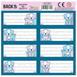 DERFORM BackUp Kutyás füzetcímke 8 db-os többféle (NNZB4A63)