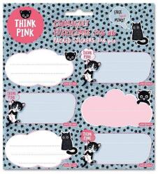 Ars Una cicás füzetcímke 3x6 db-os - Think Pink pöttyös (53832856)