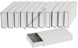  Gyufásdoboz nagy, 11 x 6 x 2 cm, fehér, üres, 12 db (489822)