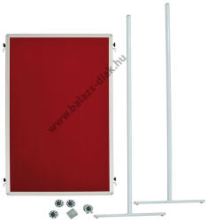 Betzold Paraván tűzhető tábla, piros 75 x 120 cm (BD76922)