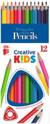  ICO Creative Kids: Háromszögletű színes ceruza - 12 db-os (MH241093)