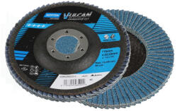 KOELNER Lamellás csiszolótányér P80 125x22, 23mm rozsdamentes acélhoz Norton Vulcan R842 Profi