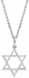 White & Black Dávid csillag medál gyémántokkal - 0, 18 karát (AU12688)