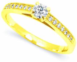 White & Black Briliáns gyémánt eljegyzési gyűrű - arany - 0, 3 karát (AU14426)