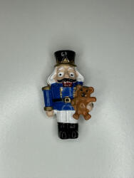  Diótörő figura kerámia hűtőmágnes macival (10027457)