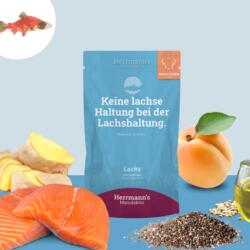 Herrmann's Manufaktur Herrmann’s lazac párolt menü kutyáknak bio sárgabarackkal és bio chia maggal 150 g