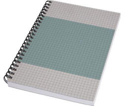 Sigel Spirálfüzet, A5, kockás, 80 lap, puhafedeles, SIGEL "Quicknote", kék-szürke (SN600)