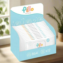 Pillo nedves törlőkendő - Mega csomag (12x)