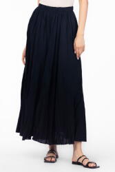 Shopika Fusta lunga, ampla, clos, din bumbac creponat, neagra Talie unica