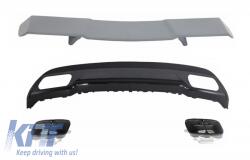 KITT Spoiler, Diffúzor és kipufogóvégek Mercedes W176 A-osztály 12+ modellekhez, matrica Kompatibilis: Mercedes Benz W176 2012-2015 A-osztály Sport Line csomag hátsó lökhárítóval Mercedes Benz W176 F (COCB