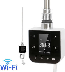 Leziter Wifi-s fűtőpatron törölközőszárító radiátorhoz digitális hőfokszabályozóval 400W fehér (LFPW05-400W-W) - moretti