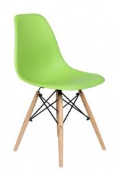 UNIC Scaun bucatarie si living Moon, ergonomic, polipropilena, structura lemn, 100 kg, verde (2263)