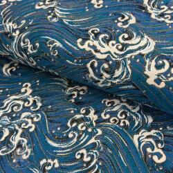  Dekorációs anyag jacquard Swell allover bleu