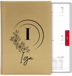 FunnyCase Naptár Arany Könyv Határidőnapló A5 2026 Tervező Tű Monogram MIX Wz (Kalendarz DLA IGI MONOGRAM)