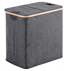 Gedy Yoshi szennyestartó kosár 53x51x34cm, bambusz, szürke (133808)