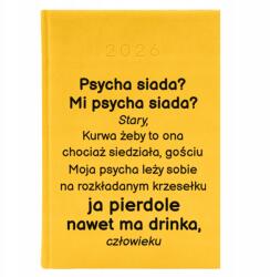  Naptár A5 2026 Sárga Munkatervező Psziché Ül? Nekem Psziché Ül? Wz