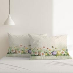 Lenjerii Deosebite Set 2 fete de perna 3D cu flori de primavara si oua, 50x70cm, Egly Fata de masa