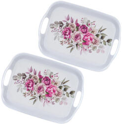 BANQUET Set de tăvi din melamină ROSES 36 x 25, 5 cm 2 buc Tava