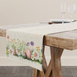 Cotton Club® Napron Paste 40x150cm bumbac 100% cu flori de primavara si oua, Egly Fata de masa