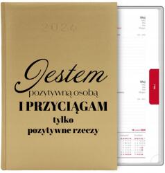 FunnyCase Arany Könyvnaptár A5 2026 Pozitív Ember Vagyok Megerősítés MIX Wz (Kalendarz JESTEM POZYTYWNĄ OSOBĄ AFIRMACJA)