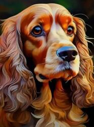 NORIMPEX - Puzzle Tablou Diamant: Cocker Spaniel 30x40cm - 1 - 39 piese