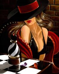 NORIMPEX - Puzzle Tablou Diamant: Nud de femeie cu pălărie 30x40cm - 1 - 39 piese