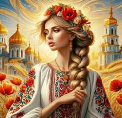 NORIMPEX - Puzzle Tablou Diamant: Femeie slavă din Ucraina 30x40cm - 1 - 39 piese