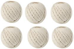 Micul Fermier Set 6 ghemuri sfoara din bumbac alb Micul Fermier, 100 g/ghem (GF-2333)