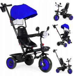 ECOTOYS Háromkerekű kerékpár gyerekeknek babakocsi 3az1ben forgatható ülés napellenző égbolt (3818)