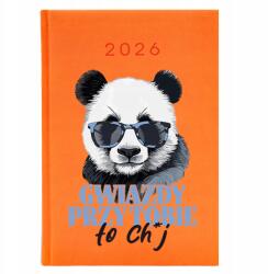 FunnyCase Naptár A5 2026 Narancssárga Tervező Munkahely Csillagok Melletted To Ch*j (Kalendarz A5 2026 Pomarańcz Zwierzęta)