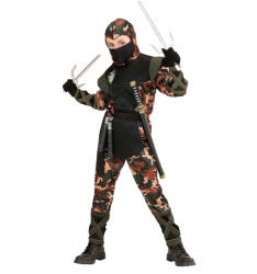 Widmann Costum ninja soldat - 5 - 7 ani / 128 cm Costum bal mascat copii