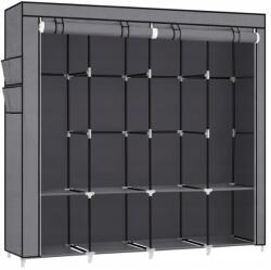 SONGMICS Cipősszekrény Songmics 170 x 167 x 45 cm fekete, grafit, szürke árnyalatok (RYG094G02)