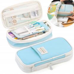  Nagy, Kétrekeszes, Multifunkciós Iskolai Toltartó Kék (240401FC01-5)