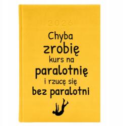  Naptár A5 2026 Sárga Munka Határidőnapló Siklóernyő nélküli Minták (Kalendarz 2026 Żółty Rzucę Się Bez Paralotni)