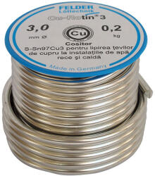 Felder Aliaj de lipire moale 200 gr, Felder Cu Rotin 3 S-Sn97Cu3