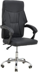 pakoworld Scaun de birou manager Glorin negru pu, 60x68x128 cm (292-000054)