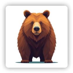  65x65mm négyzet alakú mágnes - barna medve (MAGNET-65X65-CTVEREC-42)