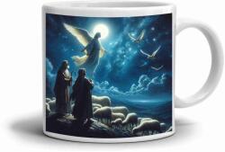  Fehér kerámia bögre 330ml képpel - mennyei üzenet (HRNEK-90X82-BILY-243)