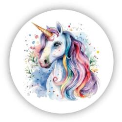  65x65mm kör mágnes - akvarell unikornis (MAGNET-65x65-KRUH-39)