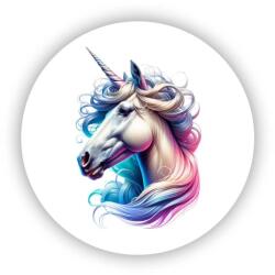  65x65 mm-es kör alakú mágnes - varázslatos unikornis (MAGNET-65x65-KRUH-68)