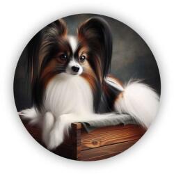  65x65mm-es kör alakú mágnes - elegáns papillon (MAGNET-65X65-KRUH-7)