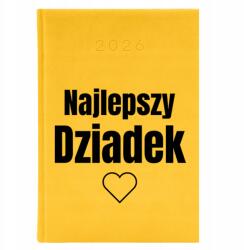  Könyvnaptár A5 2026 Sárga Ajándék Tervező A Legjobb Nagypapa Wz (Kalendarz 2026 Żółty Najlepszy Dziadek)