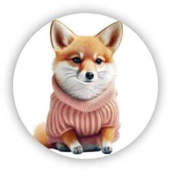  60x60mm Kör Mágnes - Róka Pulóverben (MAGNET-60X60-KRUH-13)