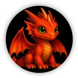  60x60mm kör mágnes - vörös sárkány (MAGNET-60X60-KRUH-51)