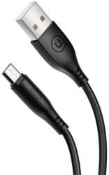  USMS töltő- és csatlakozó micro USB kábel 1m töltéshez és szinkronizáláshoz - fekete (801202473A)