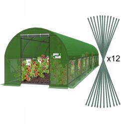 Chomik Kerti Alagút Fólia Üvegház 8 x 4 x 2 M 32m2 Zöld 8 Szekcionált (TUN3903)