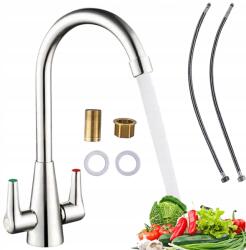  Konyhai Csaptelep Dupla Csaptelep Mosogatóhoz És Konyhához Króm Karral (250211GW17Q)